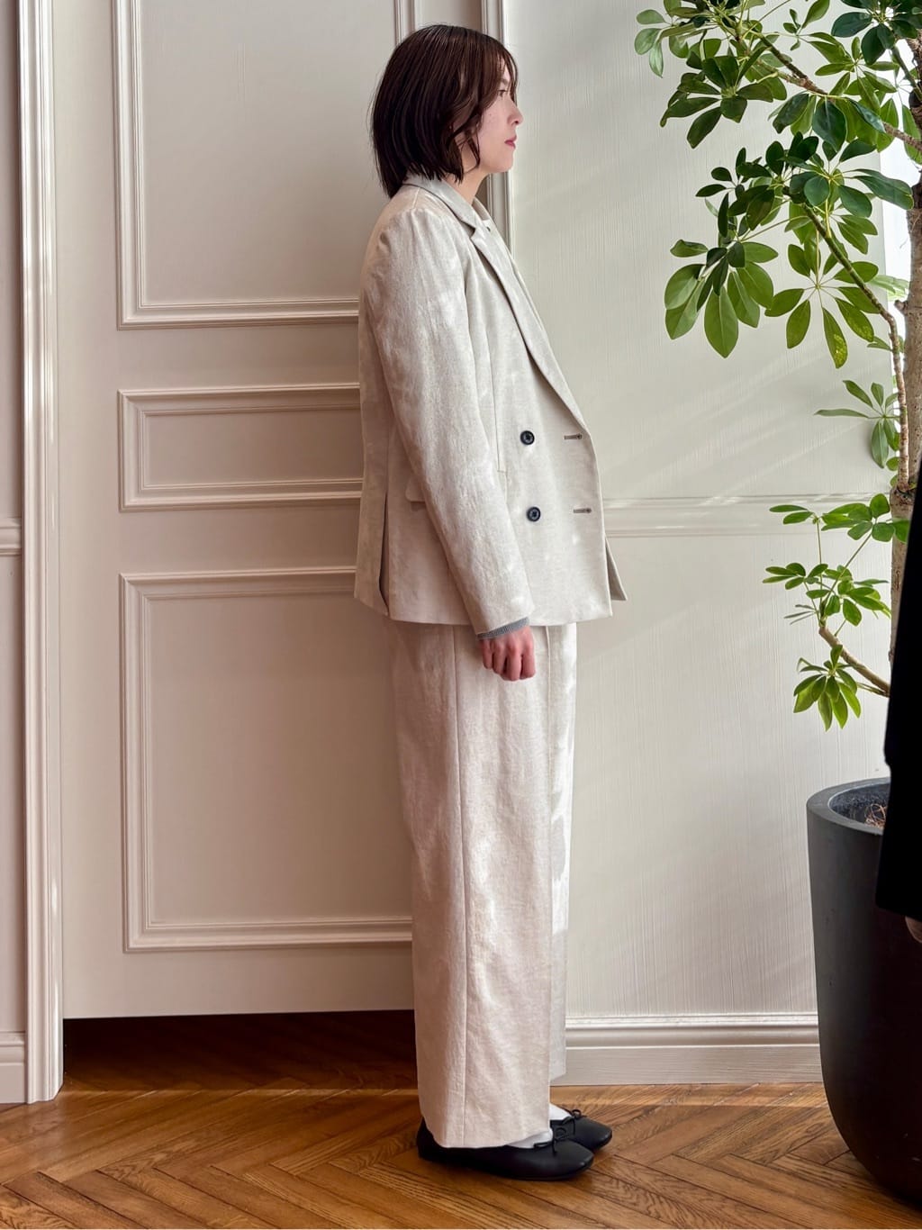 nakaoさんの「DRESSTERIOR｜◆ウォッシャブル コットンカシミヤ コンビカーデ」を使ったコーディネート