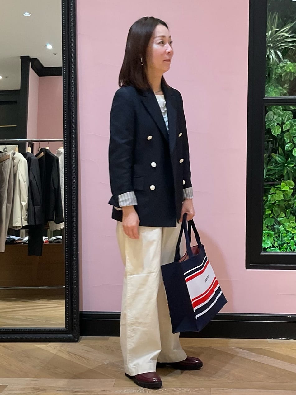 Hiwatashiさんの「DRESSTERIOR｜【セットアップ可】リネンブレンドダブルブレストジャケット」を使ったコーディネート