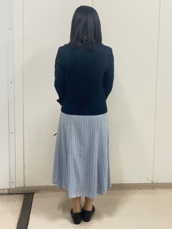 Rihoさんの「Reflect｜【セットアップ可】ストライプ柄ジャカードブラウス」を使ったコーディネート