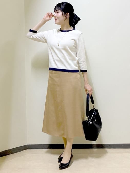  beni_gingerさんの「Reflect｜【アンサンブル可】バイカラーカーディガン」を使ったコーディネート