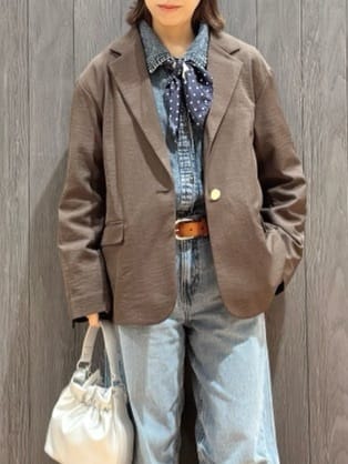 meiさんの「SHOO･LA･RUE｜【SHOO・LA・RUE DENIM/高レビュー】ゆるっと決まる こなれカーブデニムパンツ」を使ったコーディネート