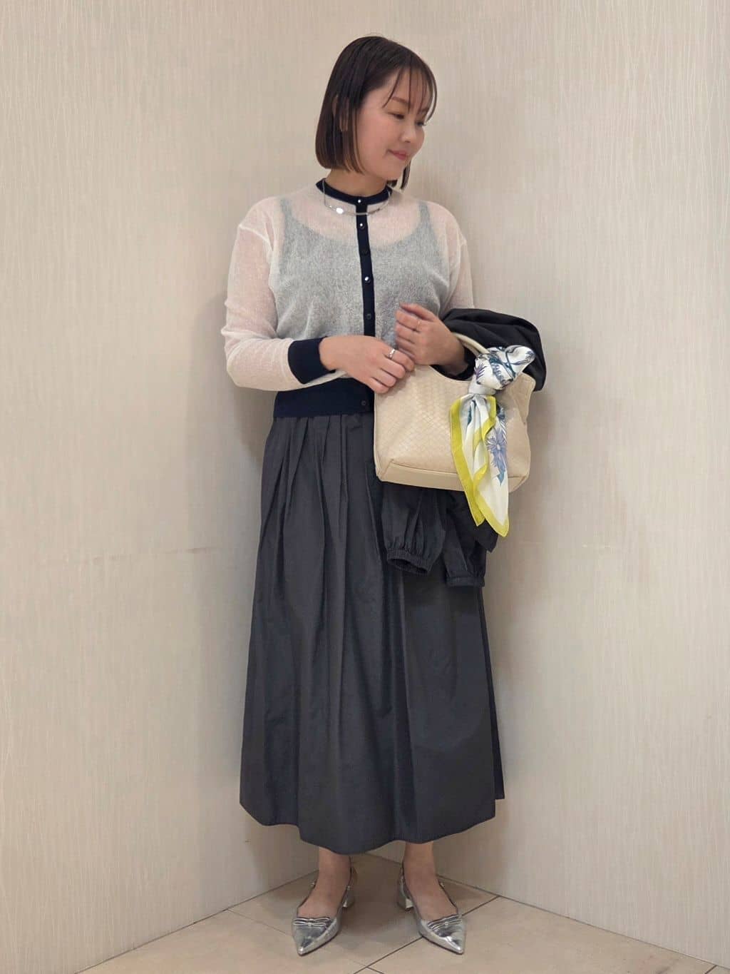 naokoさんの「UNTITLED｜◆【セットアップ可/はっ水】シャイニータイプライターブルゾン」を使ったコーディネート