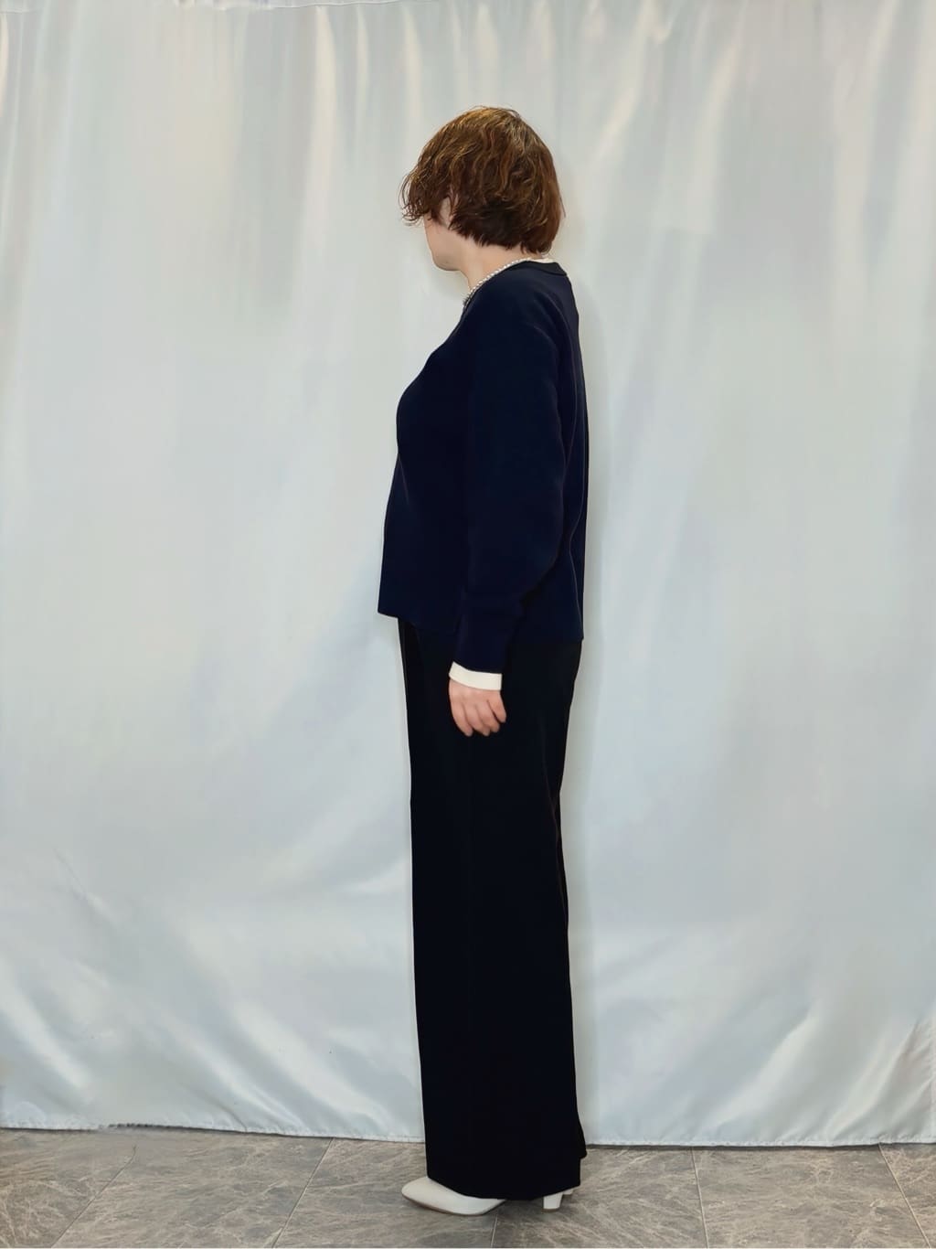 たみさんの「SHOO･LA･RUE｜【防風/撥水/S-LL】お顔回りすっきり見え　Vネックバルーンブルゾン」を使ったコーディネート