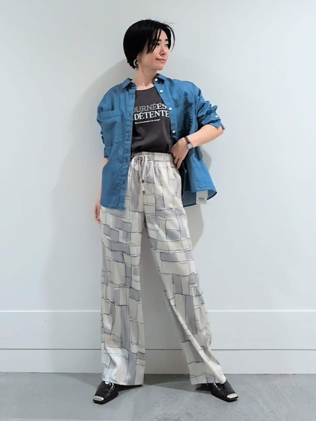 ミズタさんの「UNTITLED｜【古畑星夏さん着用/ロゴ/プリント】グラフィックTシャツ」を使ったコーディネート