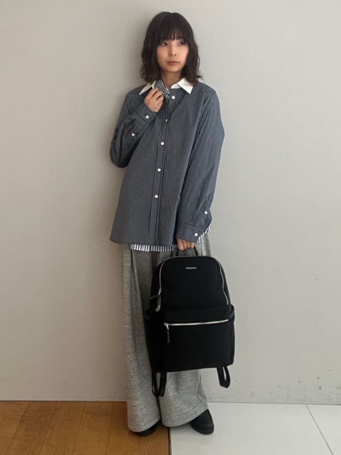misaさんの「DRESSTERIOR｜◆【通勤/着映え/ウォッシャブル】オーバーシルエット ロンストシャツ」を使ったコーディネート