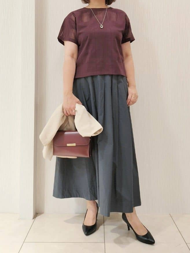 naokoさんの「UNTITLED｜【短丈/日本製】カラミ風メッシュ ノーカラージャケット」を使ったコーディネート