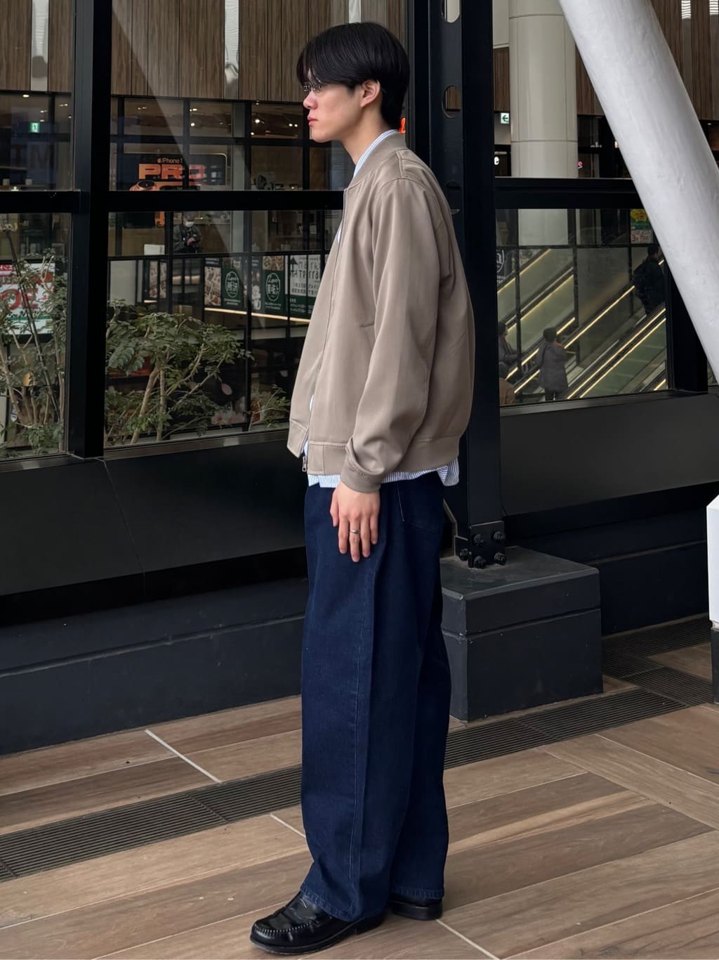 うらしーさんの「THE SHOP TK｜FLEX LINE ストレッチリブブルゾン　ストレッチ/防シワ/マシンウォッシャブル/セットアップ可」を使ったコーディネート