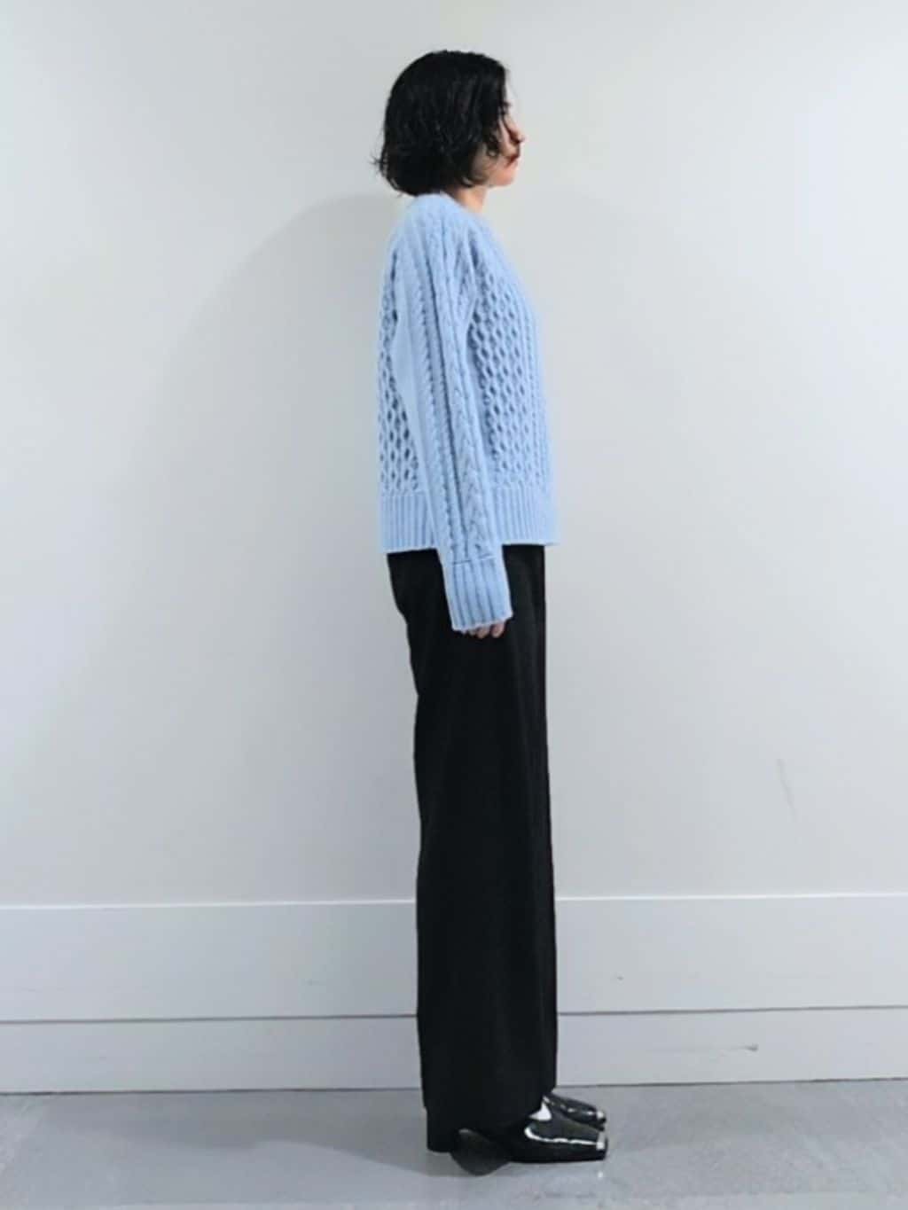 ミズタさんの「UNTITLED｜【洗える】スポンディッシュ ケーブル柄ニット」を使ったコーディネート