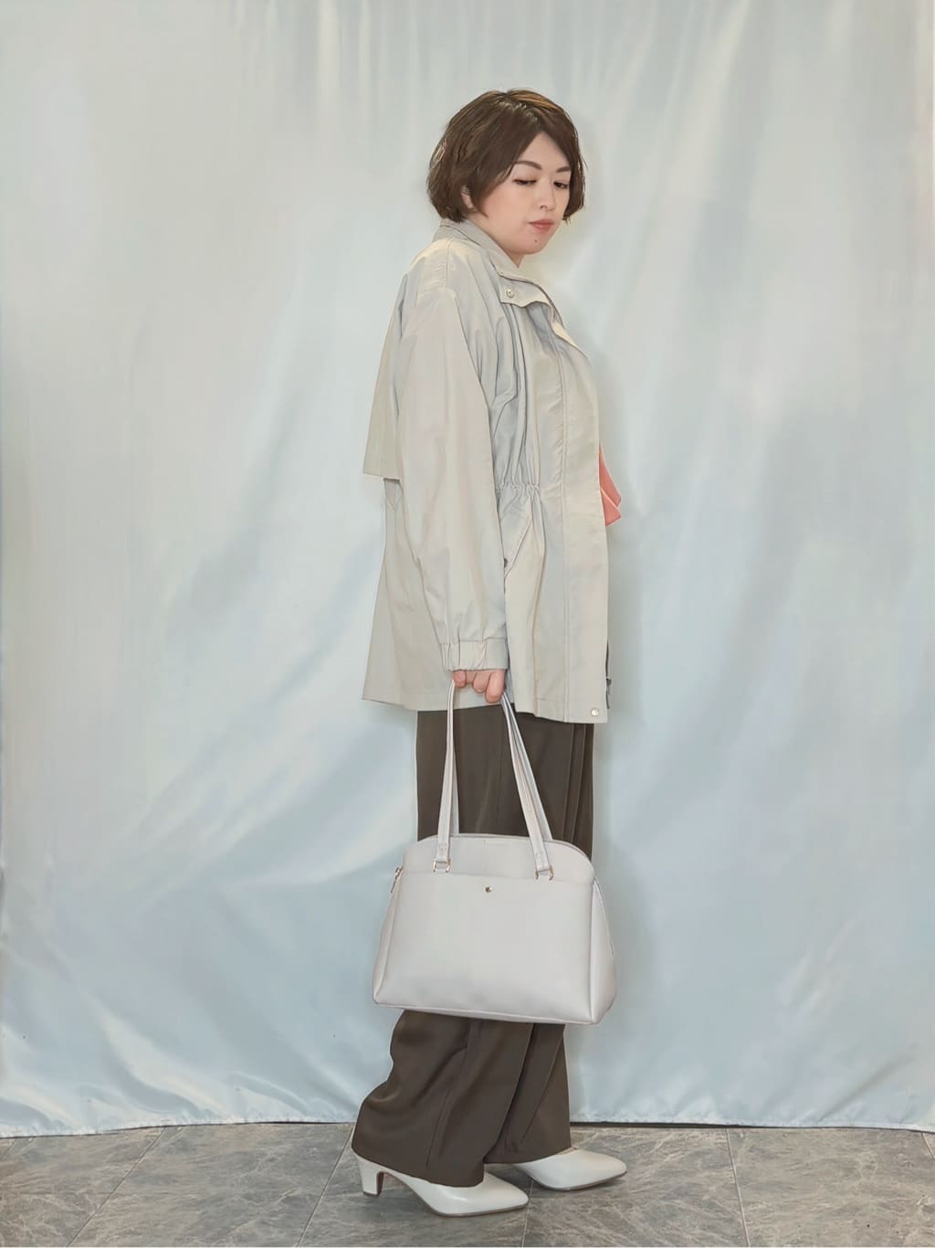 たみさんの「SHOO･LA･RUE｜【着丈選べる/体型カバー/洗濯機可】さらさらとろん ドルマンブラウス」を使ったコーディネート