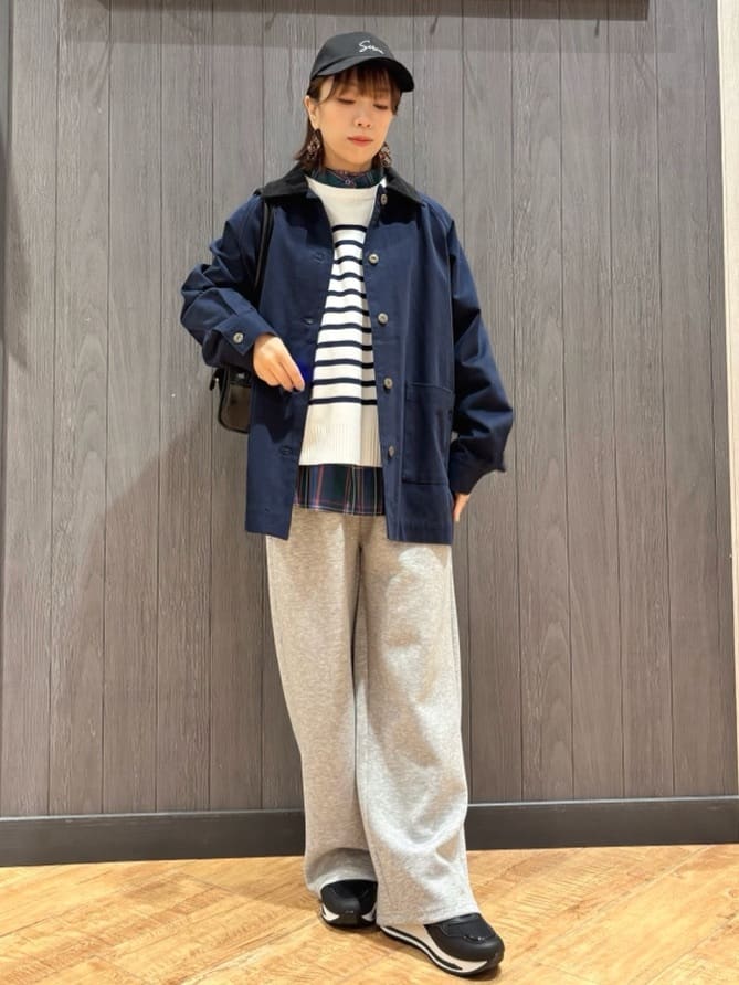 meiさんの「SHOO･LA･RUE｜【S-LL】オーバーシルエットでこなれ感 襟コール カバーオール」を使ったコーディネート