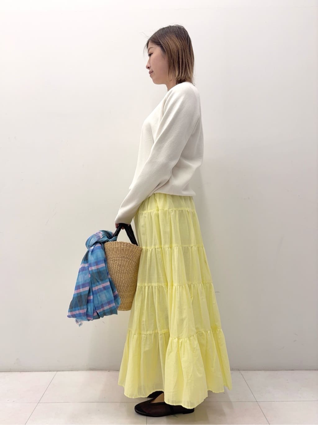 Nishijimaさんの「DRESSTERIOR｜◆ウォッシャブルコットンカシミヤプルオーバーニット」を使ったコーディネート