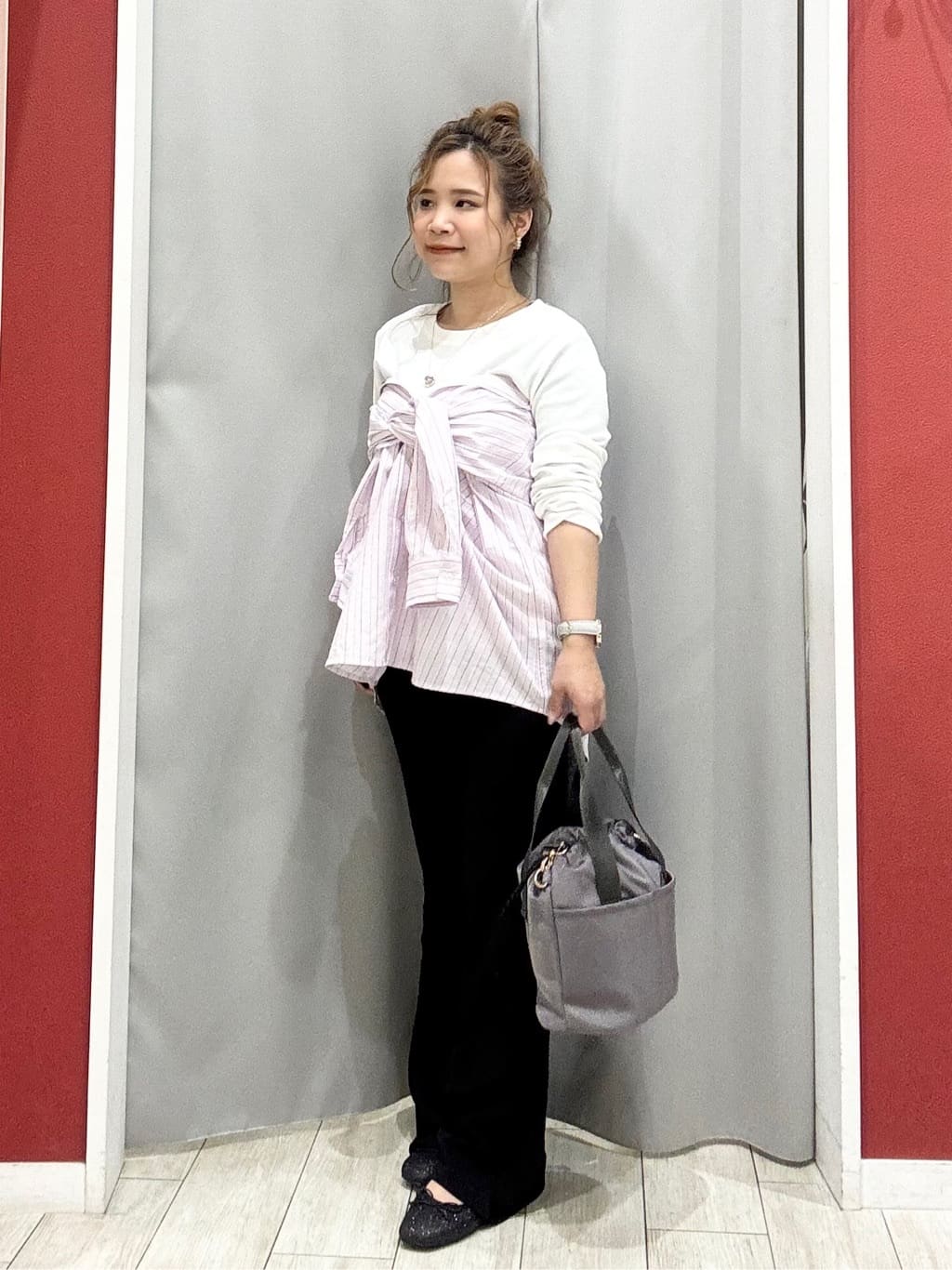 shioさんの「SHOO･LA･RUE｜ベーシック テレコクルーネックインナー」を使ったコーディネート