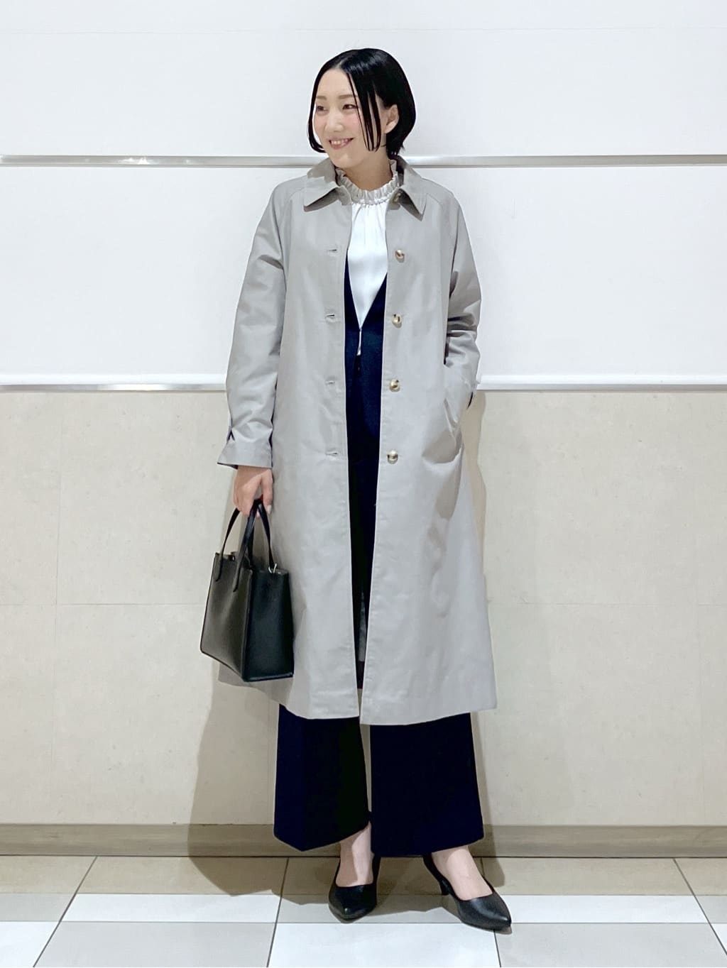 eriko さんの「Dessin｜シャンブレースプリングコート」を使ったコーディネート