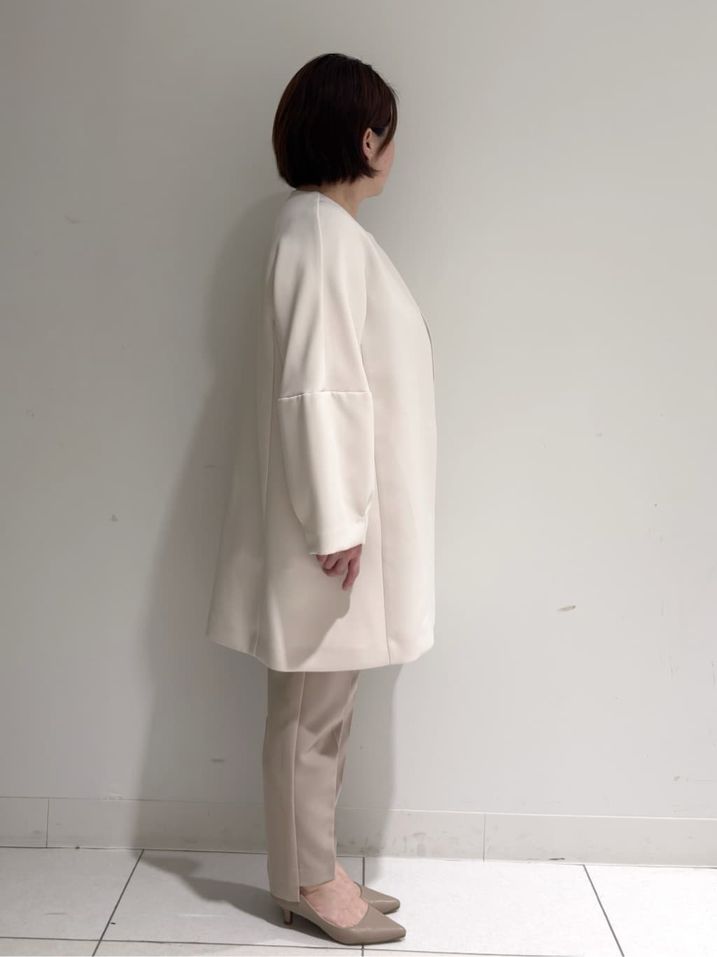 michiさんの「index｜フォルムスリーブミドルコート【洗濯機OK】」を使ったコーディネート