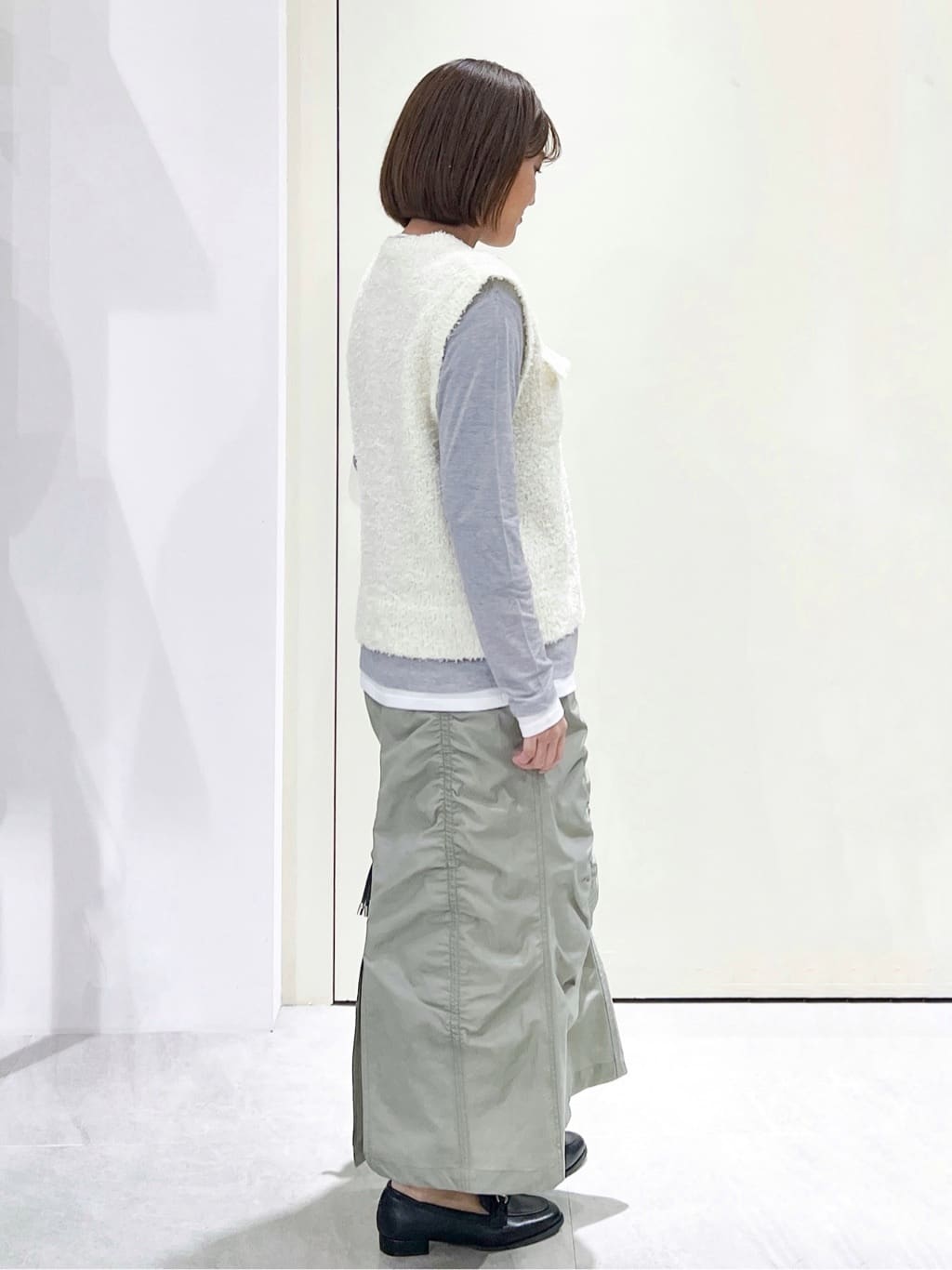 Unaさんの「OPAQUE.CLIP｜配色レイヤードロングスリーブTシャツ【洗える】」を使ったコーディネート