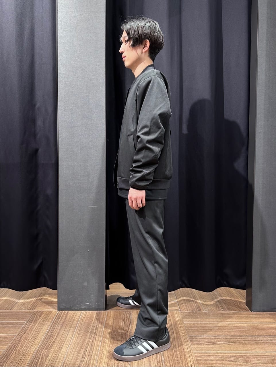 tomoyaさんの「THE SHOP TK｜FLEX LINE ストレッチリブブルゾン　ストレッチ/防シワ/マシンウォッシャブル/セットアップ可」を使ったコーディネート
