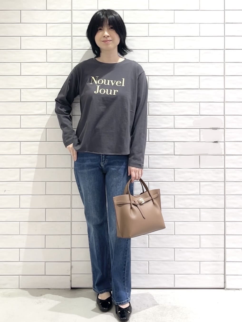 しおりさんの「OPAQUE.CLIP｜リバーシブル配色ノーカラーコート【洗濯機OK】」を使ったコーディネート