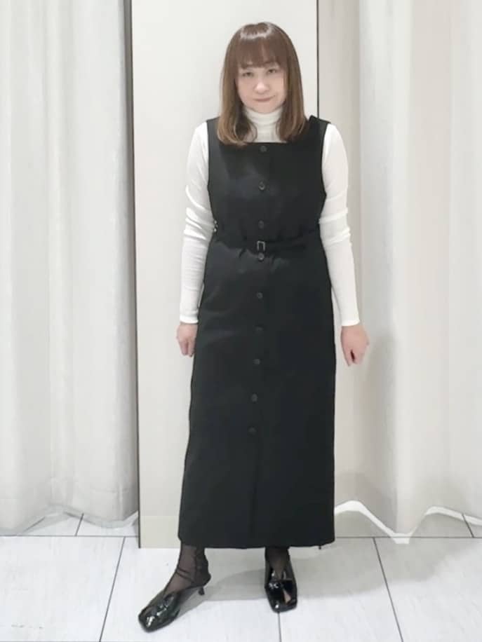 ʏᴜᴋɪᴋᴏさんの「UNTITLED｜◆【洗える/レイヤードインナー】ナチュラルテレコハイネックプルオーバー」を使ったコーディネート