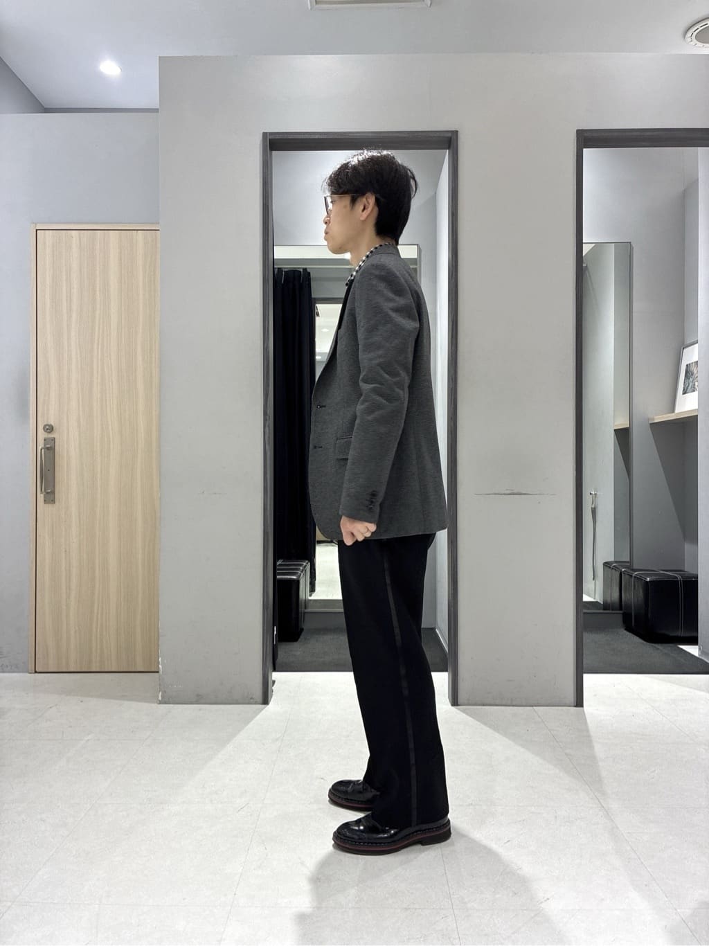 わいずみさんの「TAKEO KIKUCHI｜【None Of Stress】アクティブジャージ 千鳥 ジャケット」を使ったコーディネート