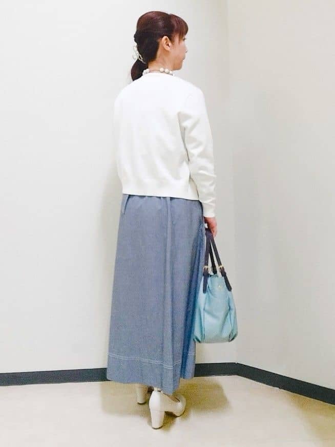 花さんの「Reflect｜ダンガリータックフレアスカート」を使ったコーディネート
