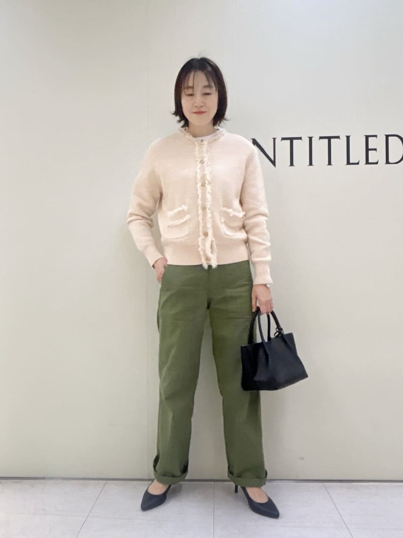 Mikiさんの「UNTITLED｜【洗える/ジャケット風】ツイードニットカーディガン」を使ったコーディネート