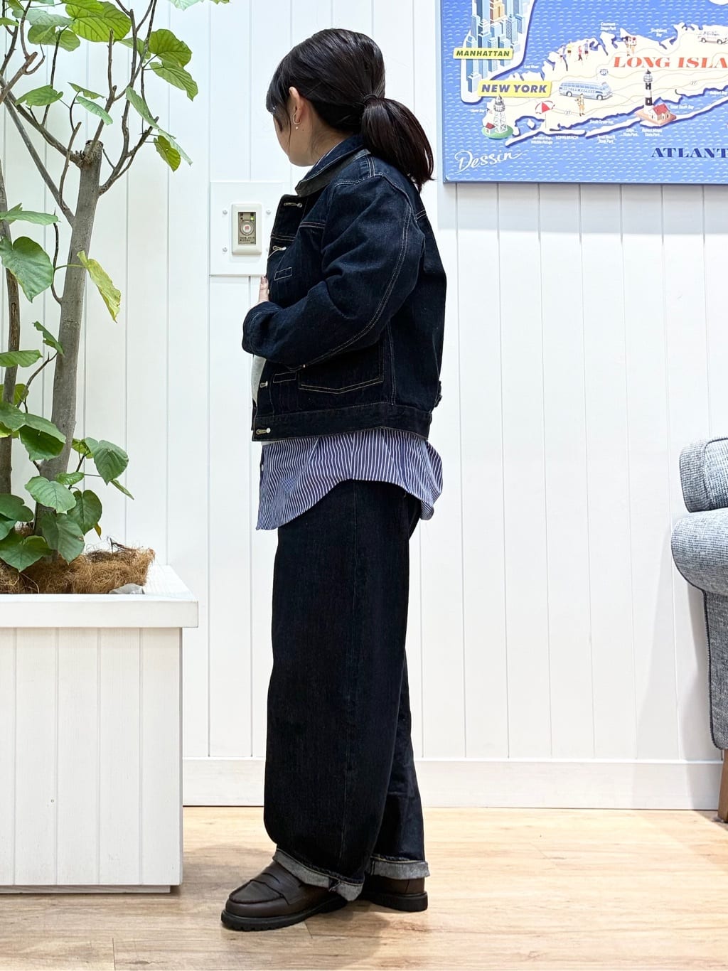msatoさんの「Dessin｜【ユニセックス/2WAY】リバーシブルデニムジャケット」を使ったコーディネート