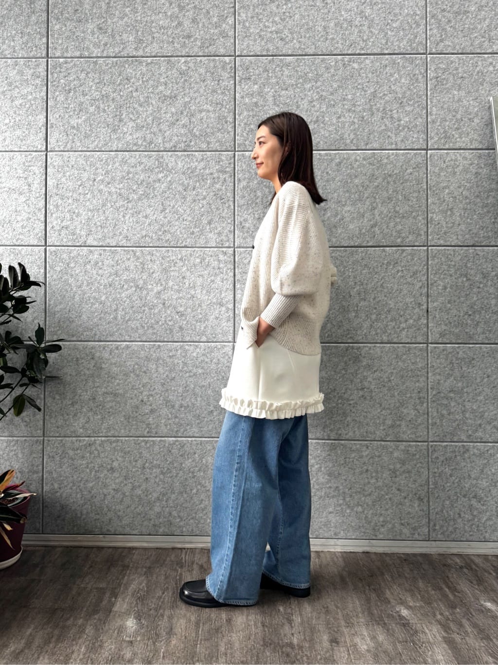 uchi__yamaさんの「CODE A｜puff cardigan」を使ったコーディネート