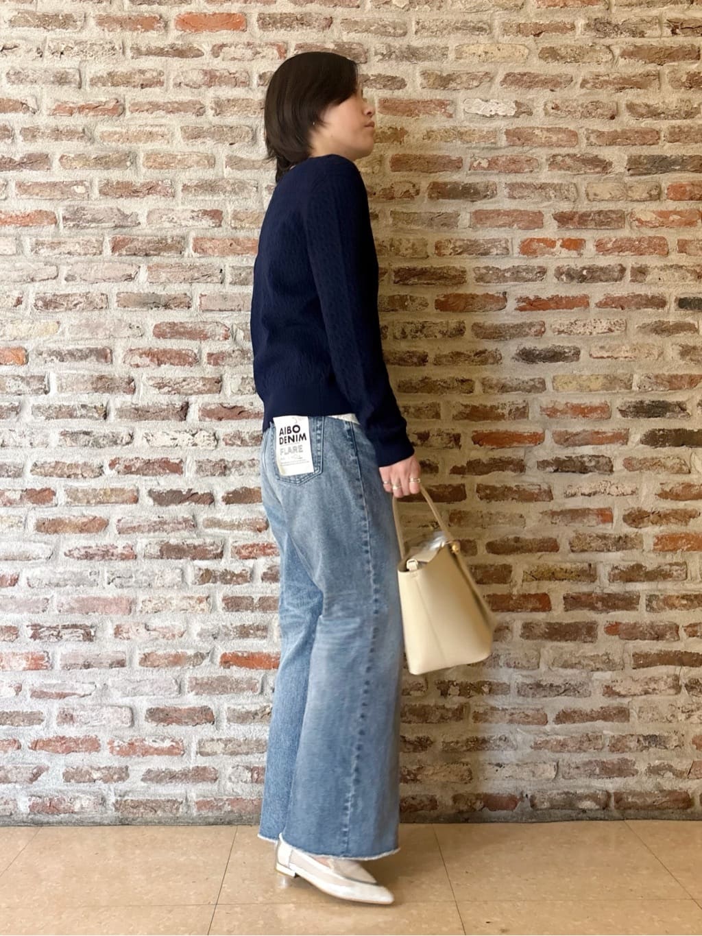 しばさんの「THE SHOP TK｜【POLO BCS 別注】ケーブルカーディガン」を使ったコーディネート