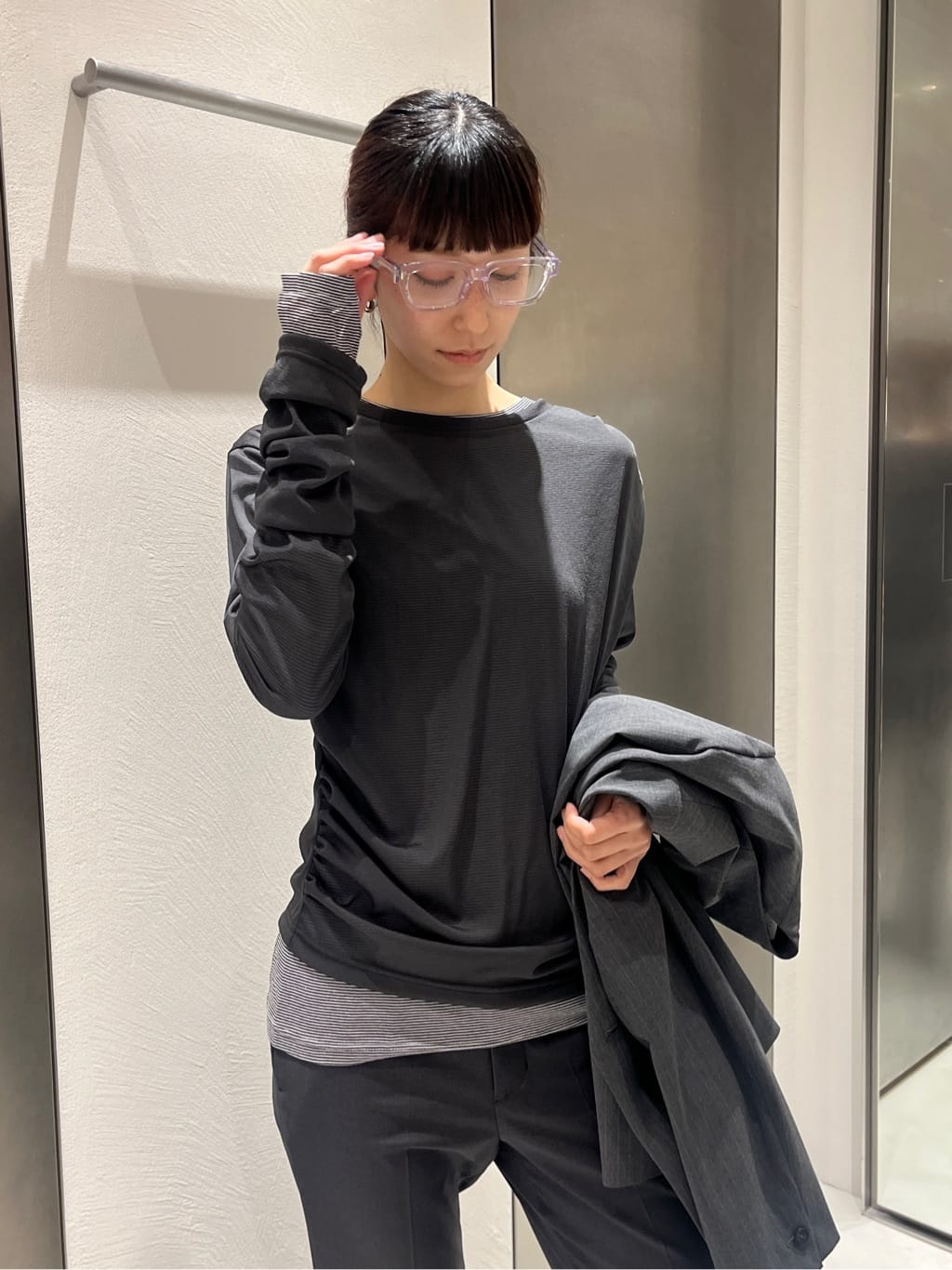 Rielさんの「CODE A｜sheer combi layer tops」を使ったコーディネート