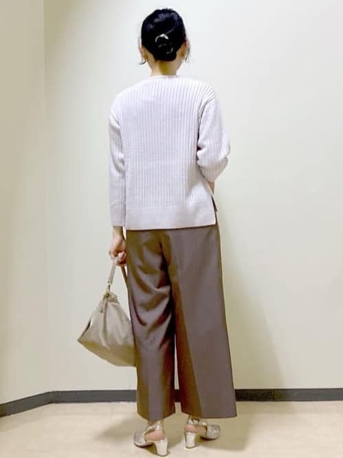  beni_gingerさんの「Reflect｜【ゆったり着られる◎】ワイドリブニットプルオーバー」を使ったコーディネート