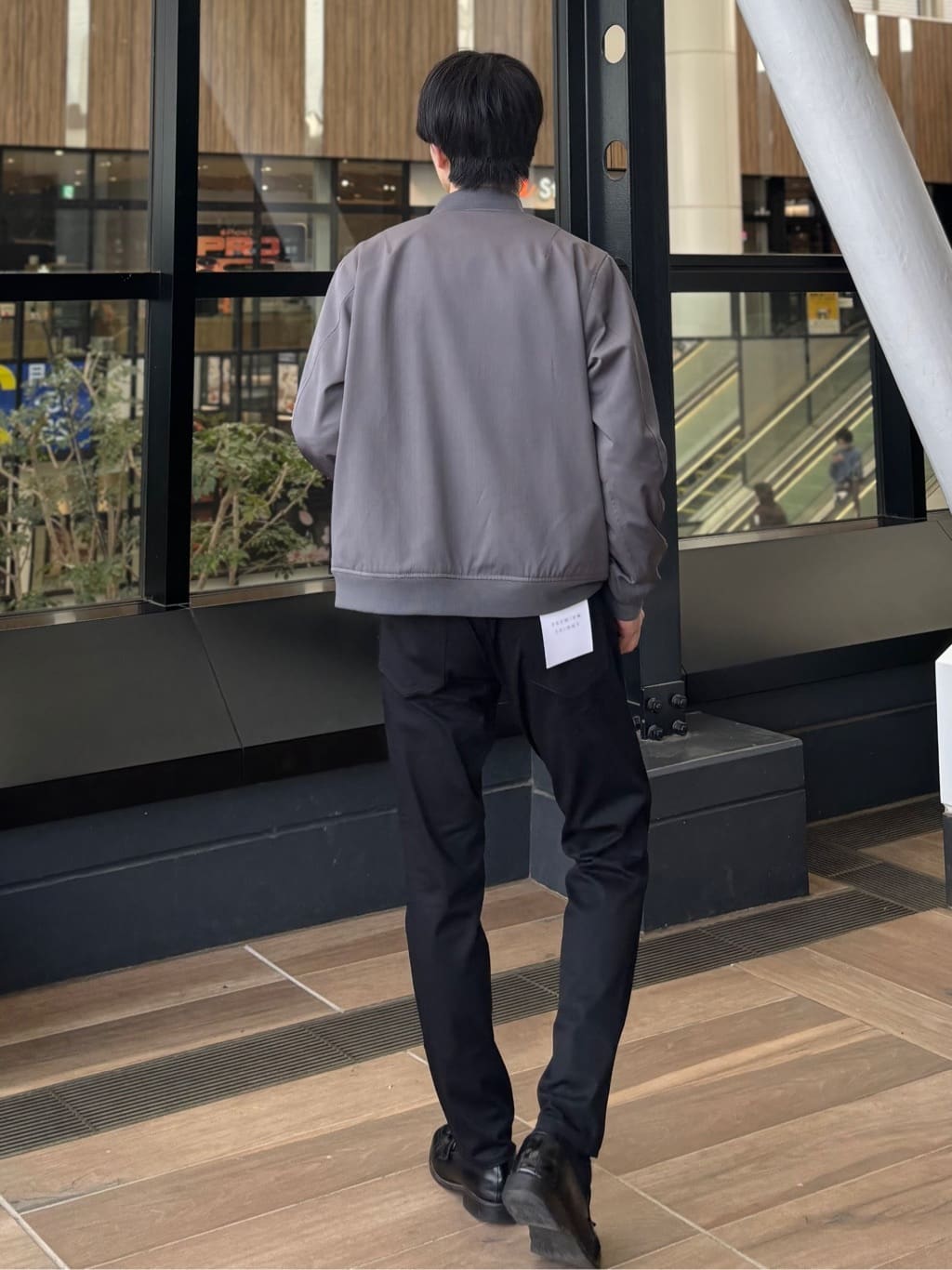 うらしーさんの「THE SHOP TK｜FLEX LINE ストレッチリブブルゾン　ストレッチ/防シワ/マシンウォッシャブル/セットアップ可」を使ったコーディネート