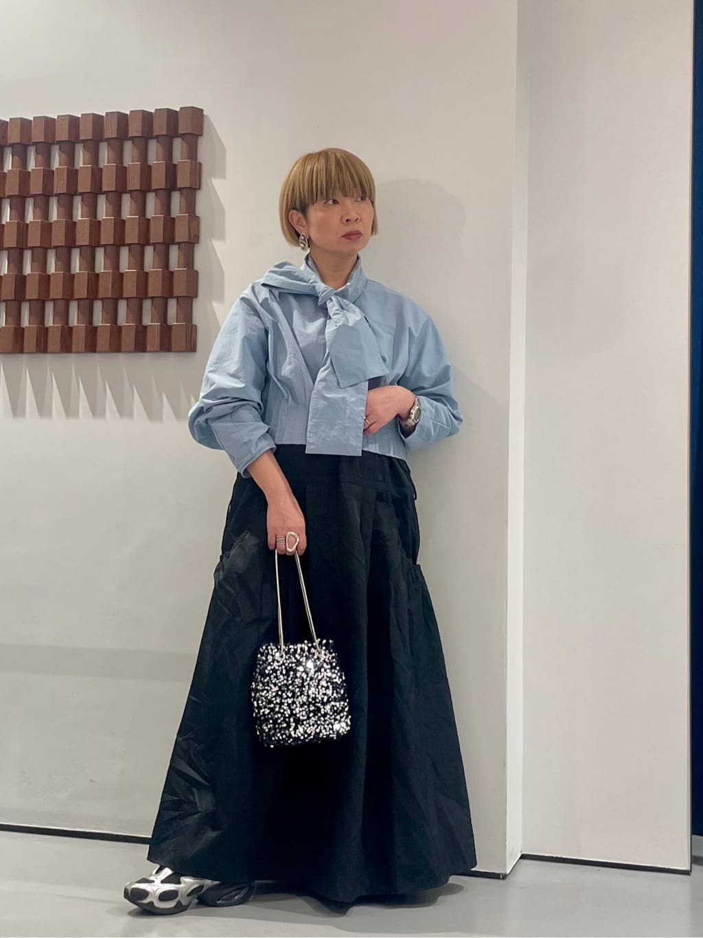 KOUさんの「INDIVI｜ボウタイシャツブルゾン」を使ったコーディネート