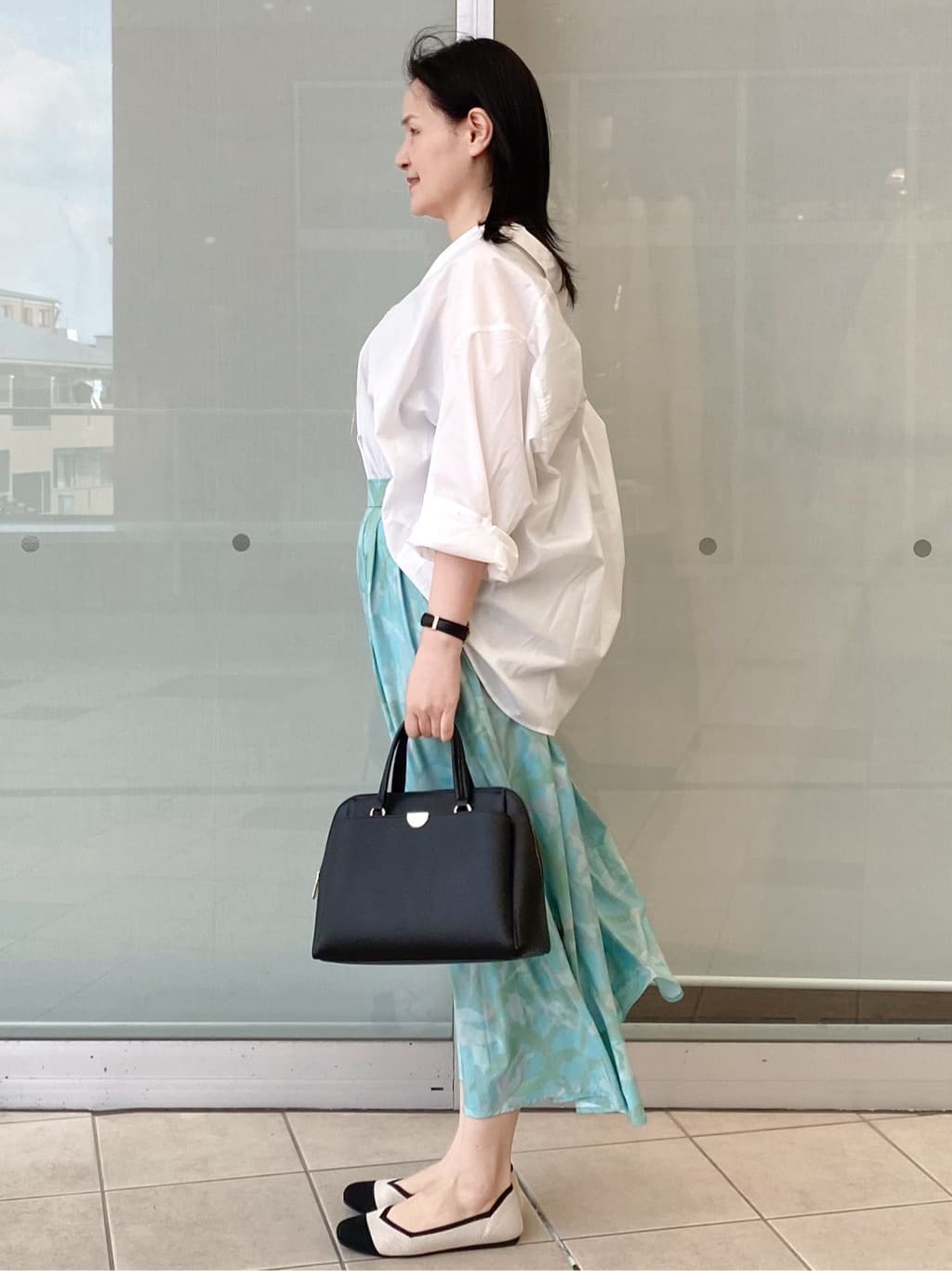 Jeanさんの「OPAQUE.CLIP｜バックシャンスキッパーシャツ【洗濯機OK】」を使ったコーディネート