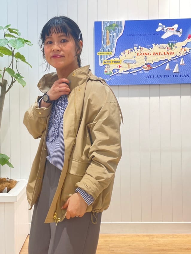mikaさんの「Dessin｜【撥水/2WAY】フーディーブルゾン」を使ったコーディネート