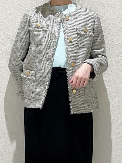 haruさんの「grove｜カットツイルタックナロースカート」を使ったコーディネート