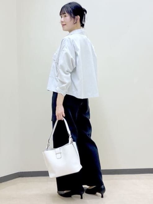  beni_gingerさんの「Reflect｜【インナーにおすすめ◎】クルーネックストレッチリブトップス」を使ったコーディネート