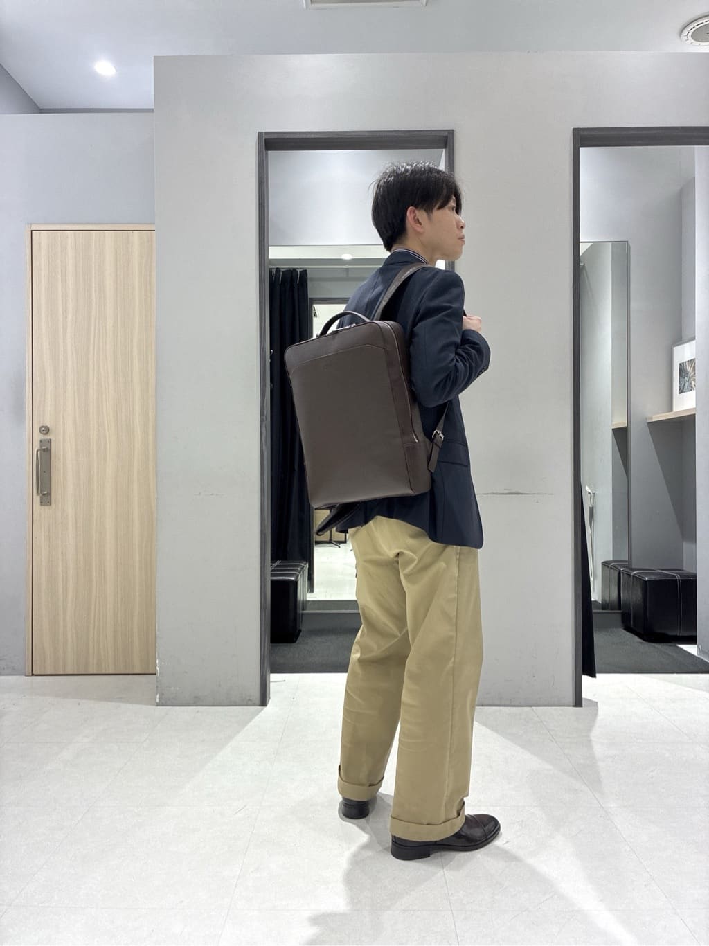 わいずみさんの「TAKEO KIKUCHI｜【抗菌防臭/シーズンレス】シアサッカー ジャージシャツ」を使ったコーディネート
