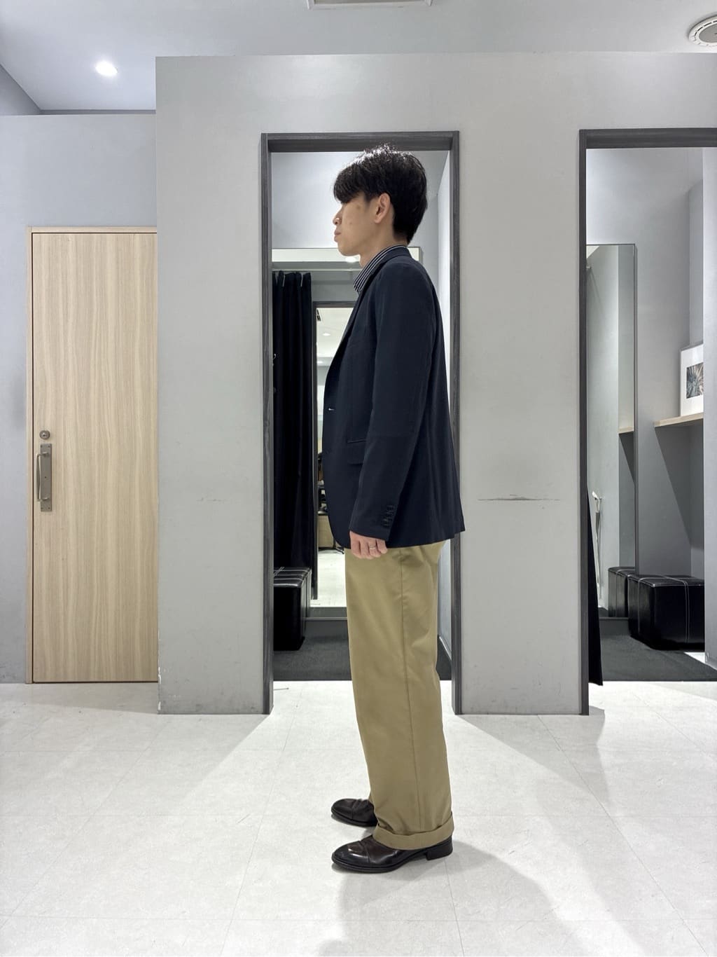 わいずみさんの「TAKEO KIKUCHI｜【抗菌防臭/シーズンレス】シアサッカー ジャージシャツ」を使ったコーディネート