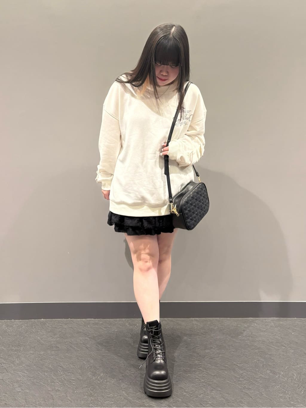 ひなさんの「ESPERANZA｜厚底レースアップ」を使ったコーディネート