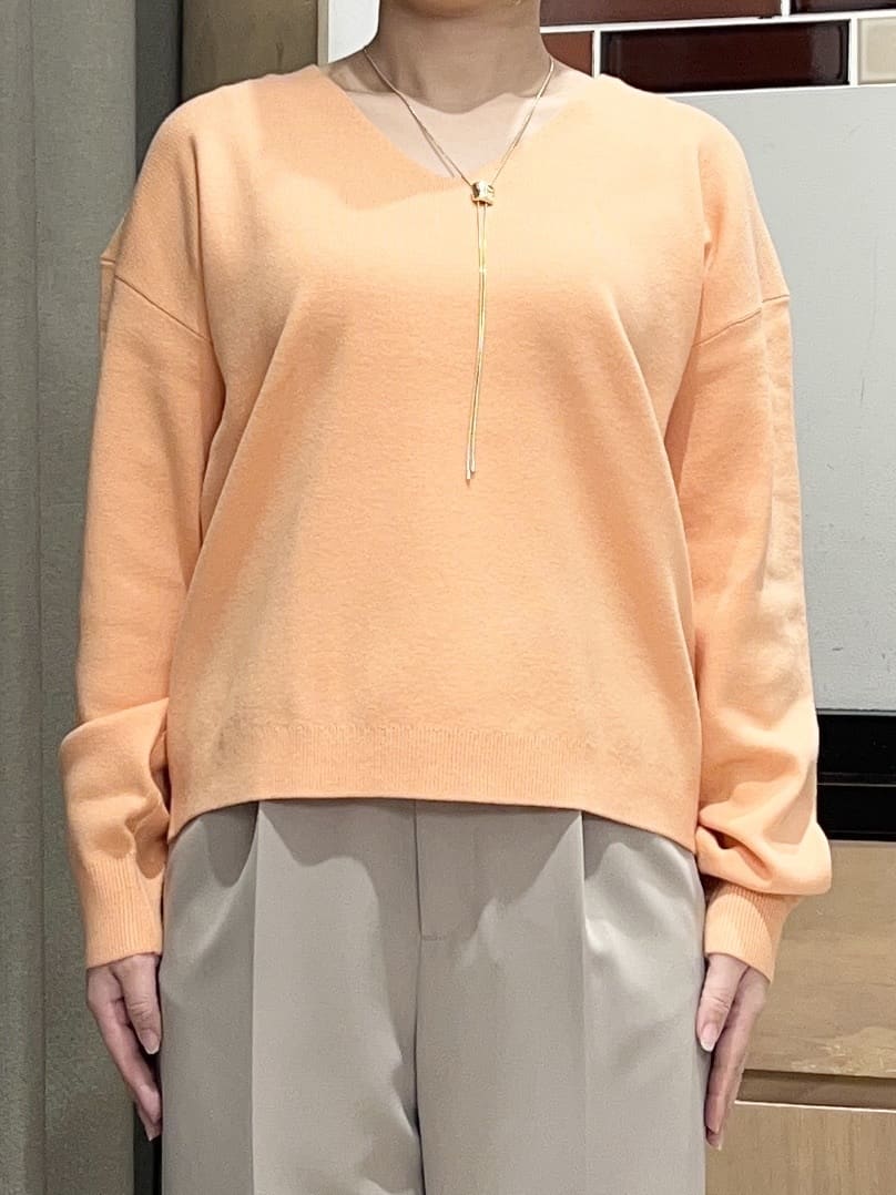 かのさんの「THE SHOP TK｜【S-XLサイズ/上品見えが叶う】Vネックニット/洗濯機OK」を使ったコーディネート