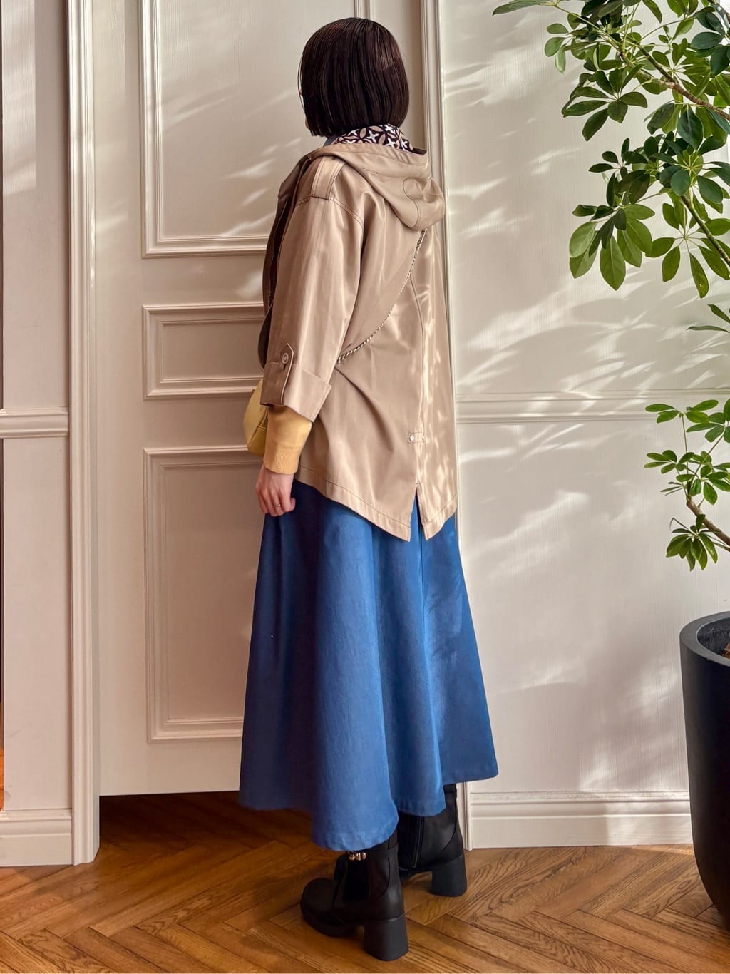 nakaoさんの「DRESSTERIOR｜【接触冷感/吸水速乾】クールタッチ デニムライク タックスカート」を使ったコーディネート
