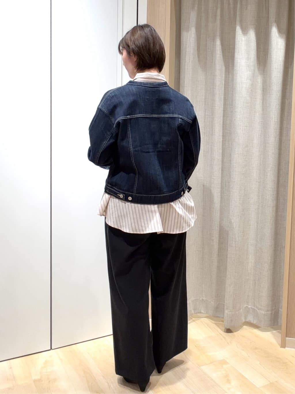nanakoさんの「grove｜着心地軽やか、動きやすいストレッチデニムジャケット」を使ったコーディネート