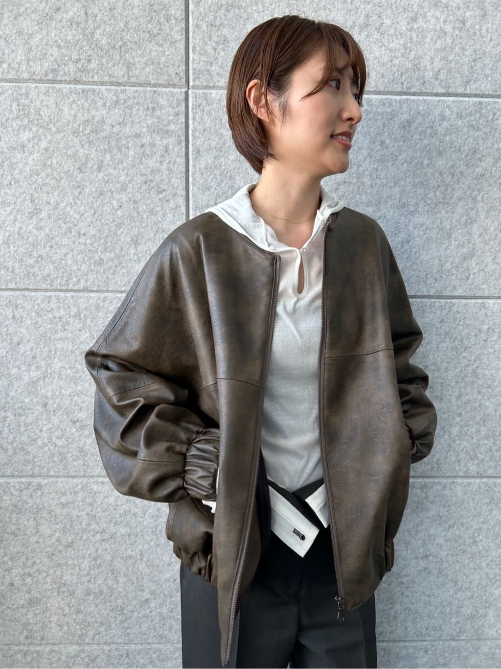 harunaさんの「CODE A｜【Re】grain zip over blouson」を使ったコーディネート