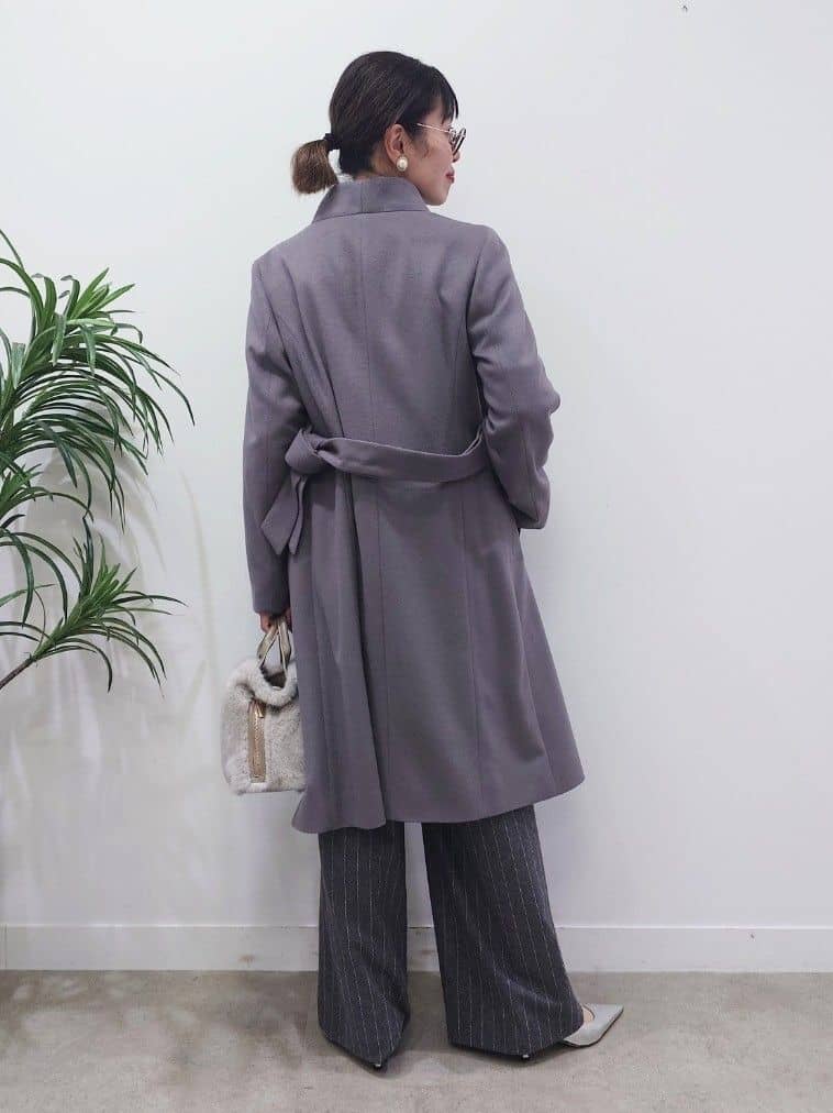 MUTSUKOさんの「UNTITLED｜【きれいめ/スタイリッシュ】2WAYスタンドカラーロングコート」を使ったコーディネート