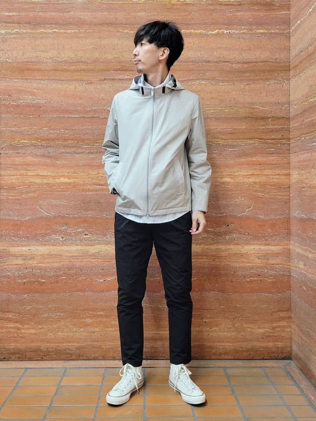 piroyaさんの「TAKEO KIKUCHI｜2WAYアクティブ ライト ブルゾン」を使ったコーディネート