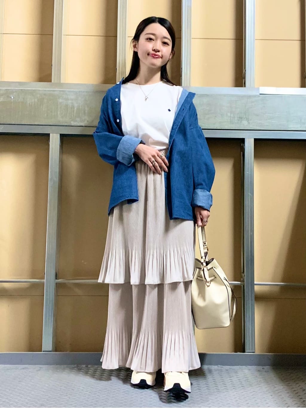sahoさんの「THE SHOP TK｜【POLO BCS 別注】 アソート長袖シャツ ストライプ／グレー／デニム」を使ったコーディネート