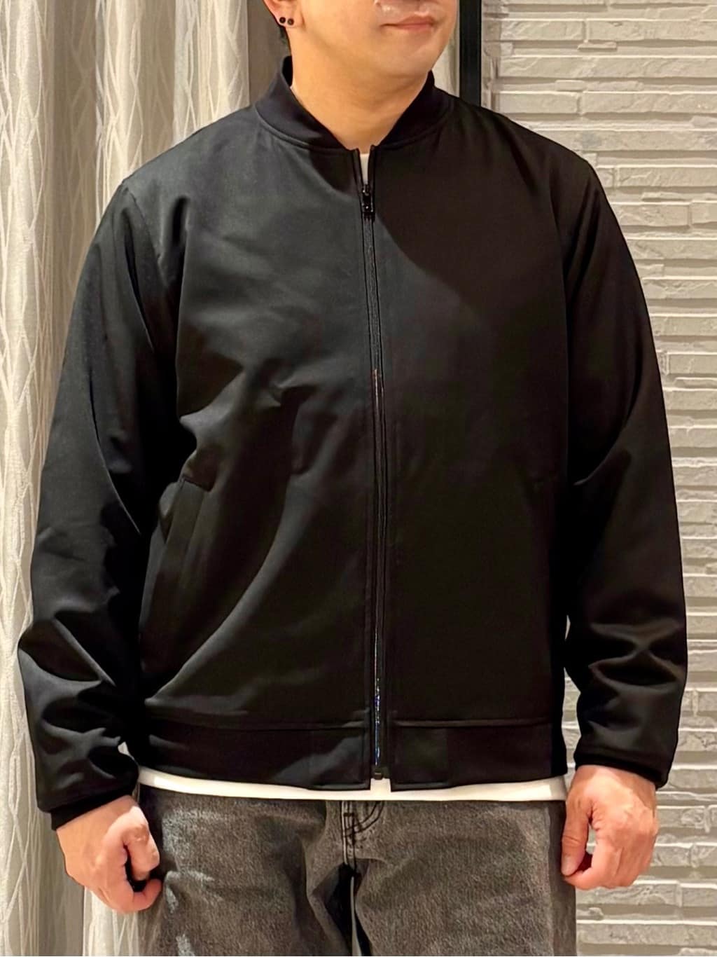 Pーyamaさんの「THE SHOP TK｜FLEX LINE ストレッチリブブルゾン　ストレッチ/防シワ/マシンウォッシャブル/セットアップ可」を使ったコーディネート