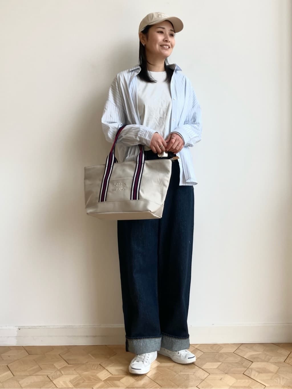 nakagawaさんの「Dessin｜【洗える】バックボタンオーバーシャツ」を使ったコーディネート