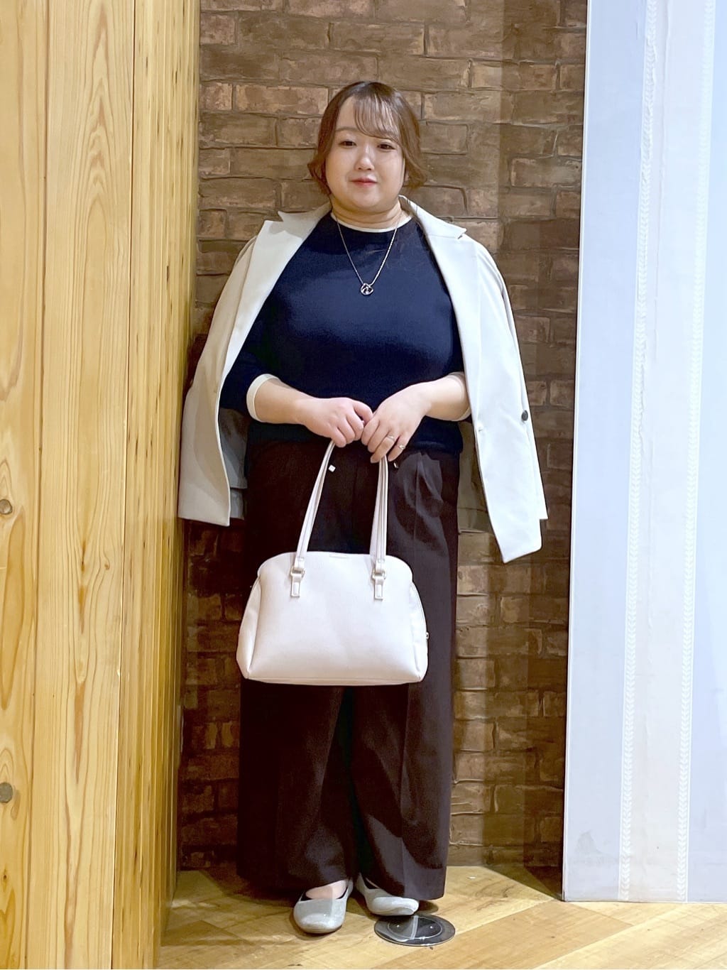 Risaさんの「SHOO･LA･RUE｜【洗濯機可/イージーケア/UV】オンオフ使える　ゆったりダブルジャケット」を使ったコーディネート