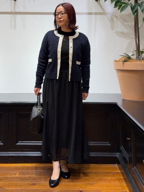 Asamiさんの「DRESSTERIOR｜◆ウォッシャブル コットンカシミヤ コンビカーデ」を使ったコーディネート